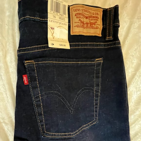 LEVIS VINTAGE 512 HIGH RISE STRETCH BOOTCUT JEANS SIZE 16 NWT - Picture 2 of 5
